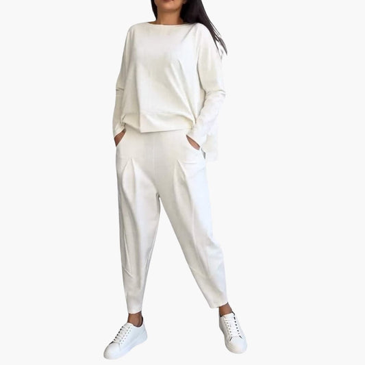 Thea | Two-Piece Round Neck Ensemble